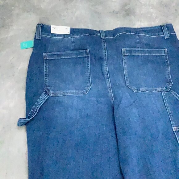 Maurices Edgely Jeans Women 24W Blue Carpenter Ankle Cotton‎ Recycled Poly NWT - Picture 13 of 15